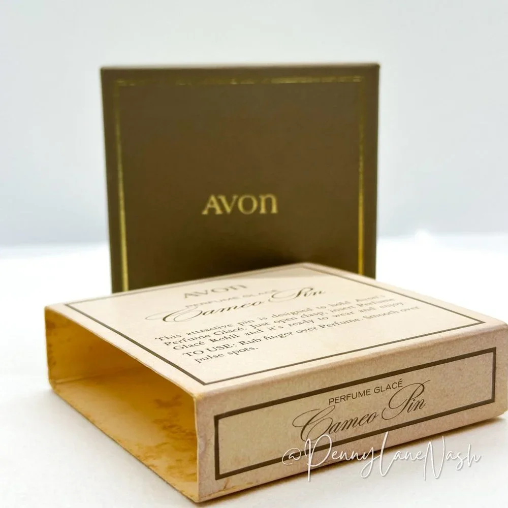 NIB Vintage Avon Perfume Glace Silhouette Cameo Pin Brooch - Picture 4 of 7